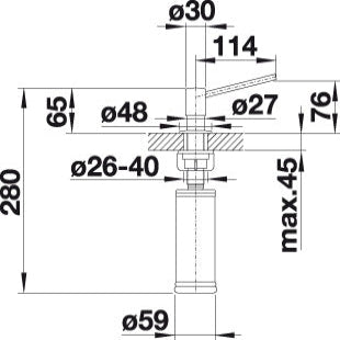Blanco Torre 526430 Messing PVD Staal - Tijdloos Metalen Oppervlak