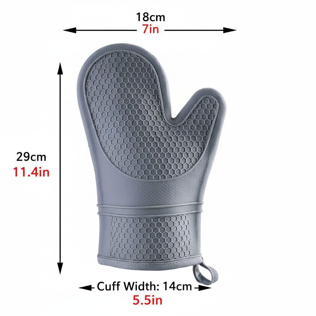 HEATSAFE – Non-slip silicone oven gloves for maximum heat protection