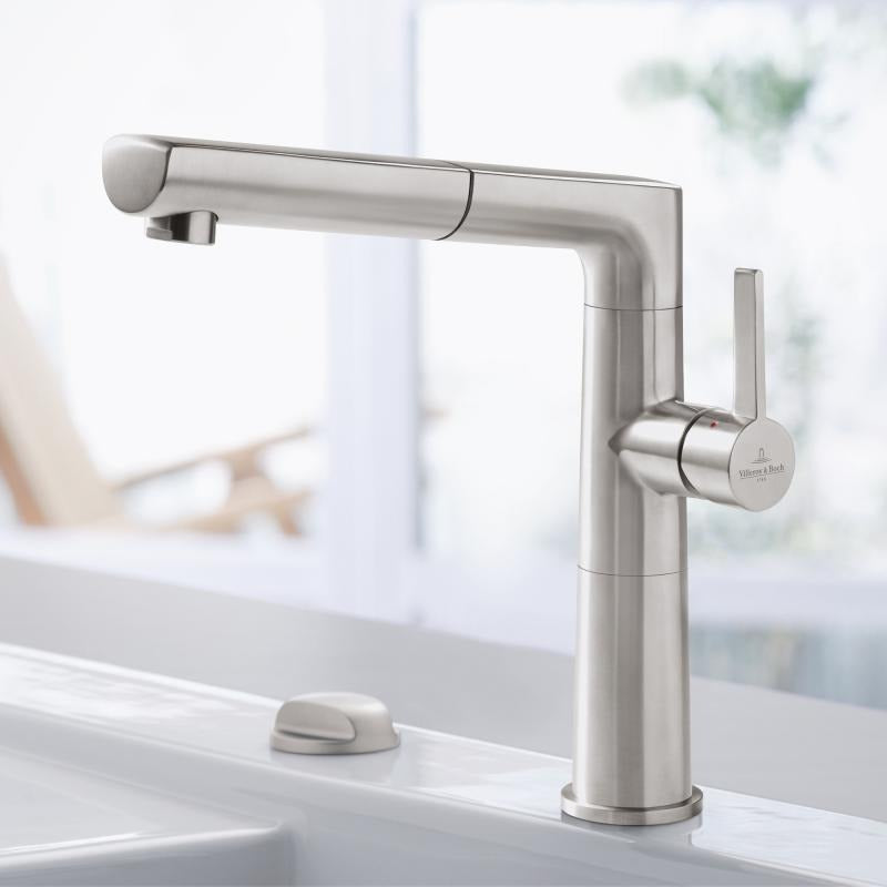 Villeroy & Boch - Sorano Sky - Keukenkraan - Roestvrij Staal - Uittrekbare Handdouche