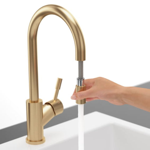 Villeroy & Boch - Umbrella Flex - Goud - Keukenkraan - 389mm Hoogte