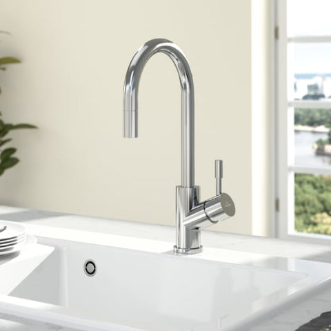 Villeroy & Boch - Umbrella Flex - Keukenkraan - Gepolijst roestvrij staal - 389mm uitloophoogte