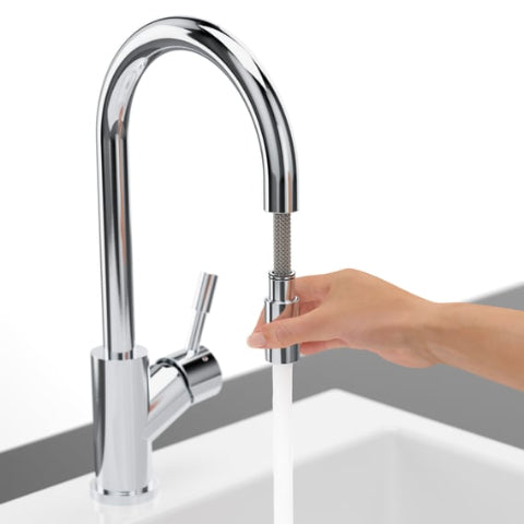 Villeroy & Boch - Umbrella Flex - Keukenkraan - Gepolijst roestvrij staal - 389mm uitloophoogte