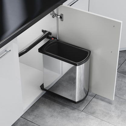 Hailo AS Uno 18 – Swing Waste Bin Steel/Black
