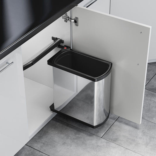 Hailo AS Uno 18 – Swing Waste Bin Steel/Black