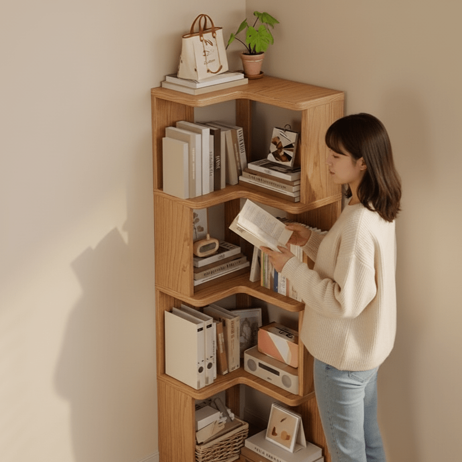 AVELACRAFT – Corner Haven Solid Wood Corner Cabinet for Stylish Storage & Timeless Design 3