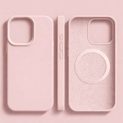 MAGNESOFT LUXE – Magnetic silicone case with soft-touch surface for iPhone