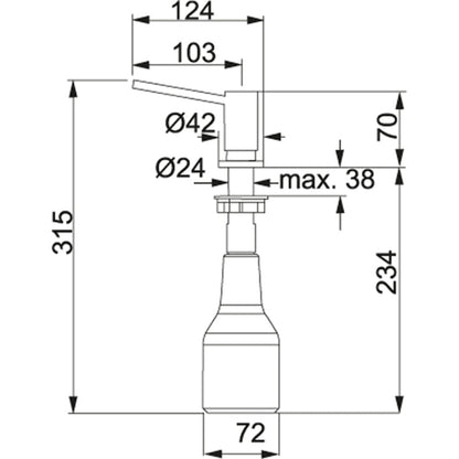 Franke - Firenze - RVS 1190081210 - 70mm roestvrij staal