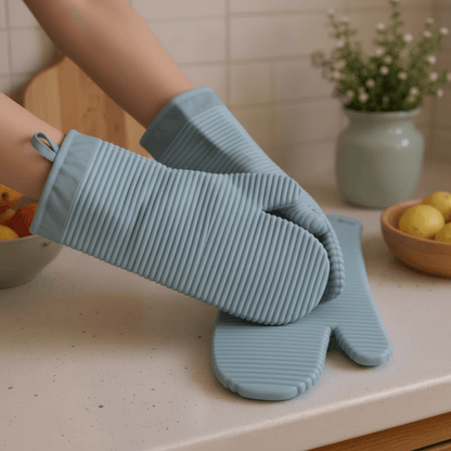 HEATSAFE – Non-slip silicone oven gloves for maximum heat protection 2