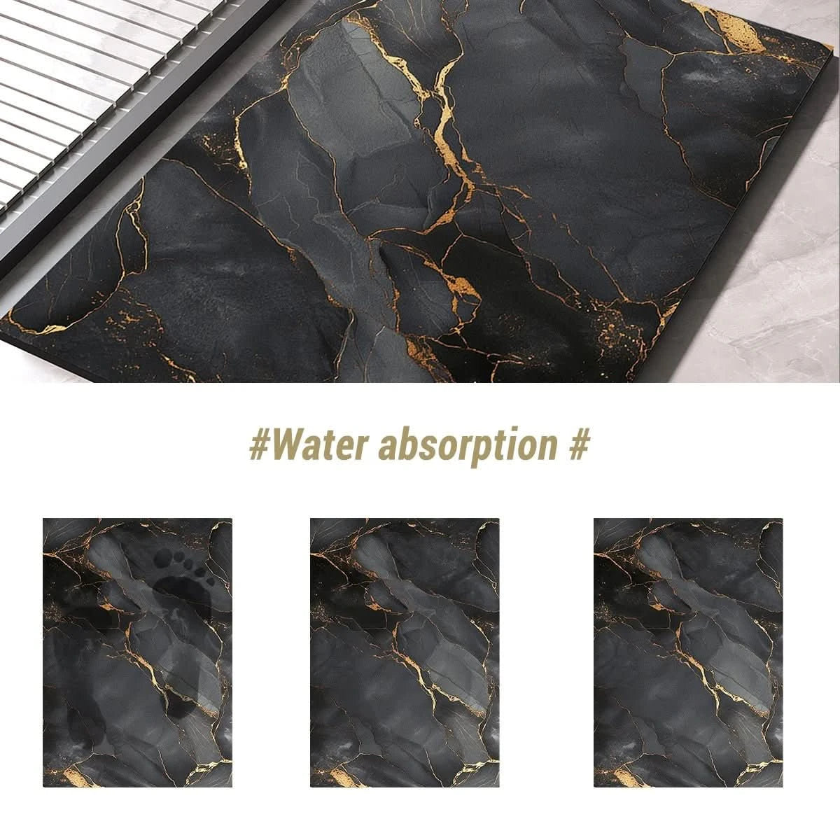 HydroAbsorb – Premium Diatom Mud Bath Mat, absorbent & non-slip 5