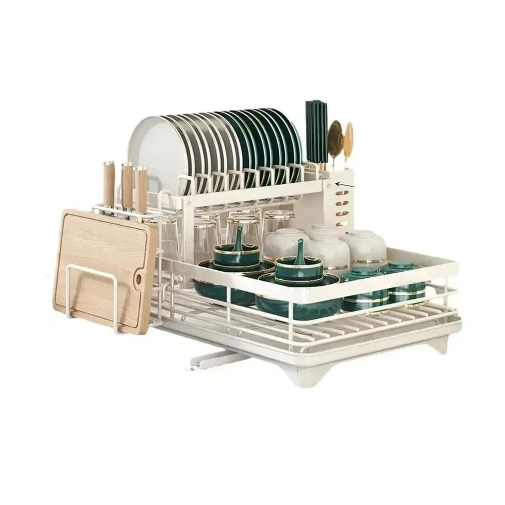 KITCHENFORM – Foldable stainless steel dish rack, space-saving design for modern kitchens 1