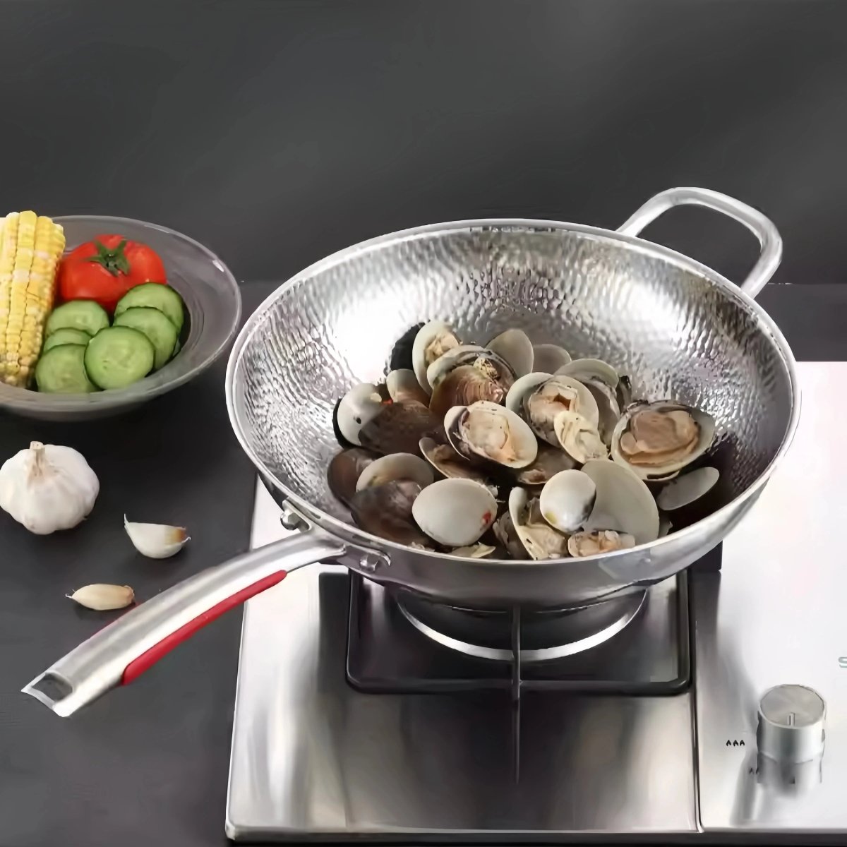 PANVION – Premium titanium wok with a round bottom for induction hobs and effortless stir-frying 0