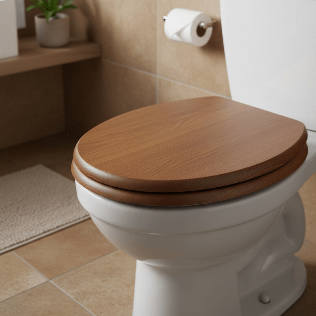 PLYREST – Elegant plywood toilet seat with soft-close function 0