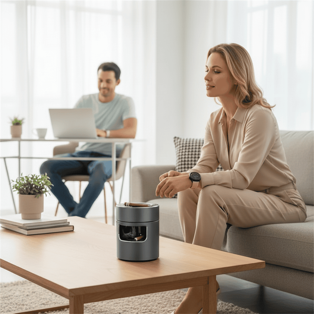 PURETRON – Intelligent ashtray with USB air purification system 2