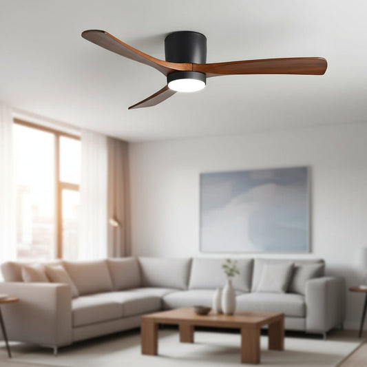SCANDIAIR – Modern LED ceiling fan with sleek wood finish and gentle lighting 0