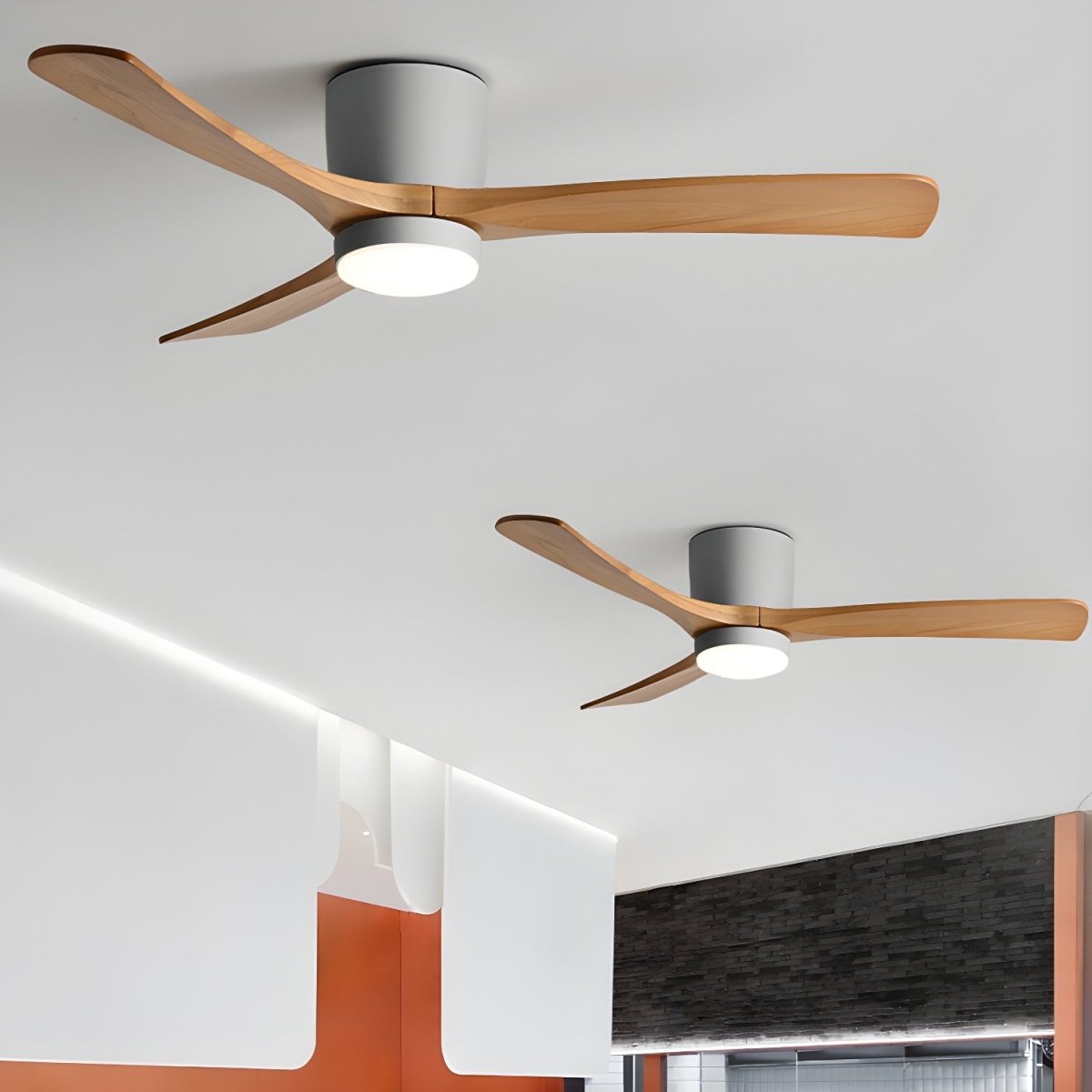 SCANDIAIR – Modern LED ceiling fan with sleek wood finish and gentle lighting 6