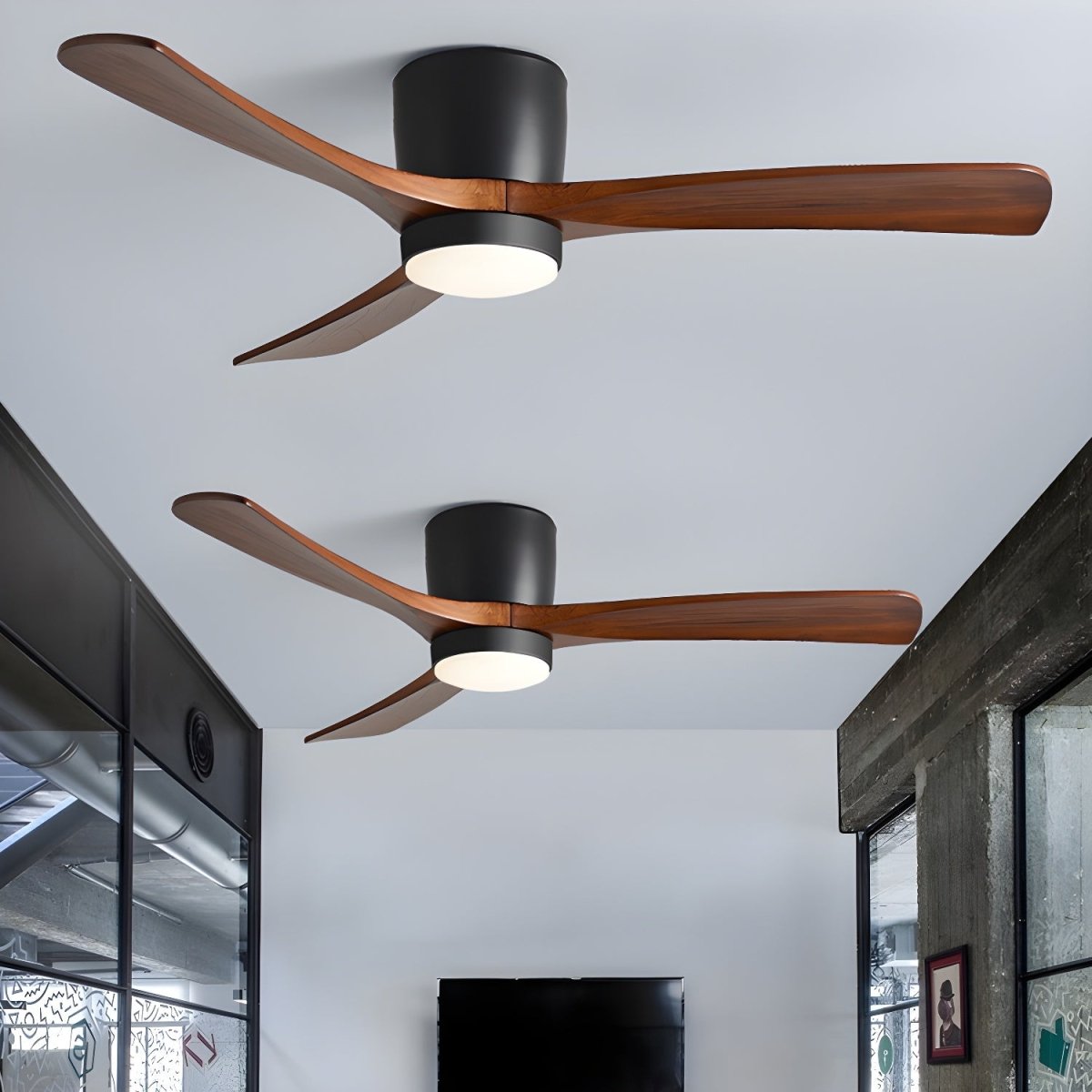 SCANDIAIR – Modern LED ceiling fan with sleek wood finish and gentle lighting 8
