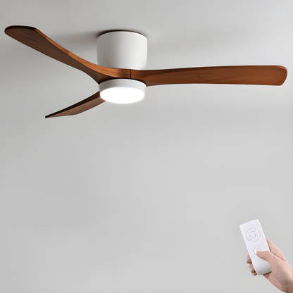 SCANDIAIR – Modern LED ceiling fan with sleek wood finish and gentle lighting 9