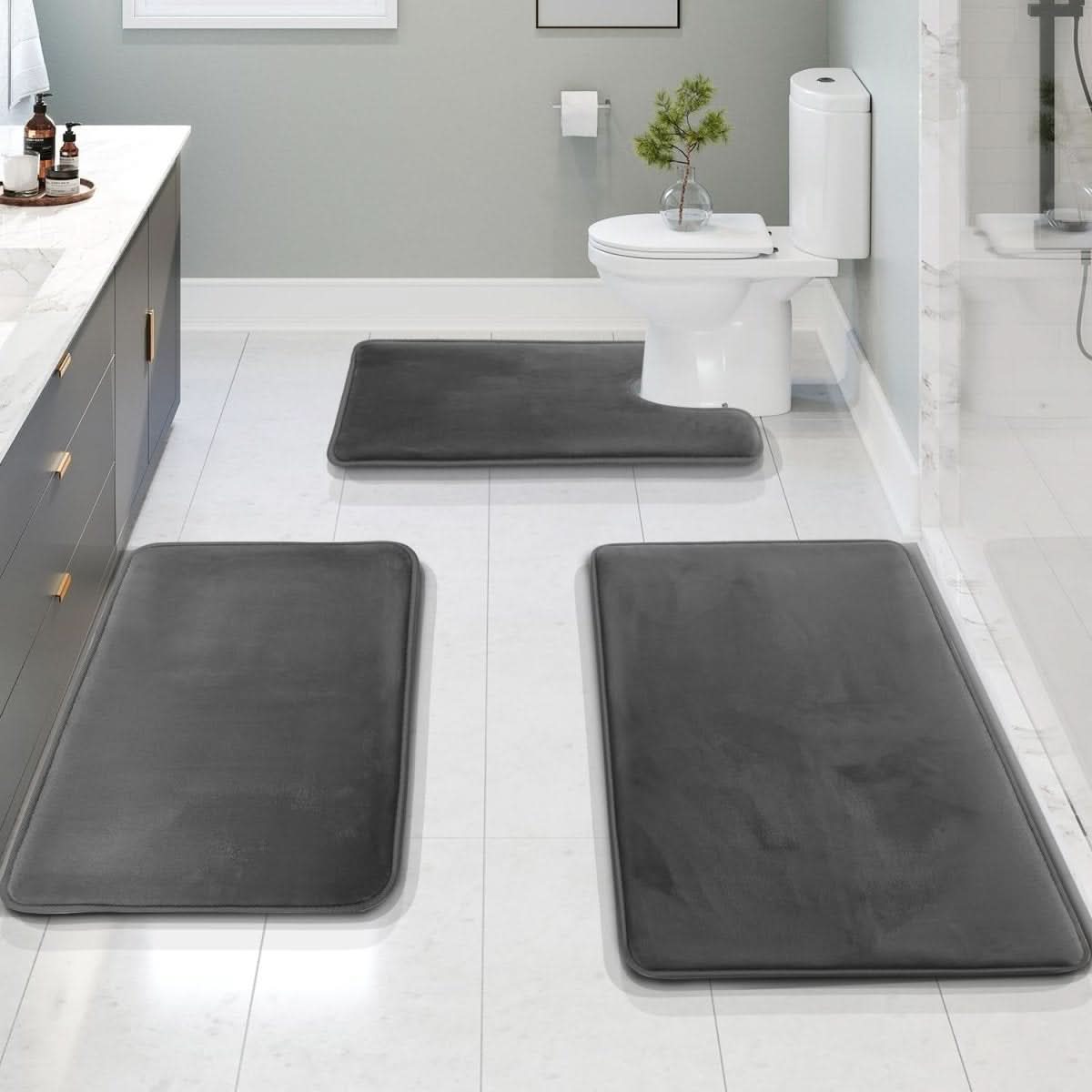 SoftStep Luxe – Memory Foam Bath Mat 3-Piece Set 1