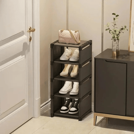 Space-Saving Shoe Rack - Stackable shoe rack for corners and small spaces 0