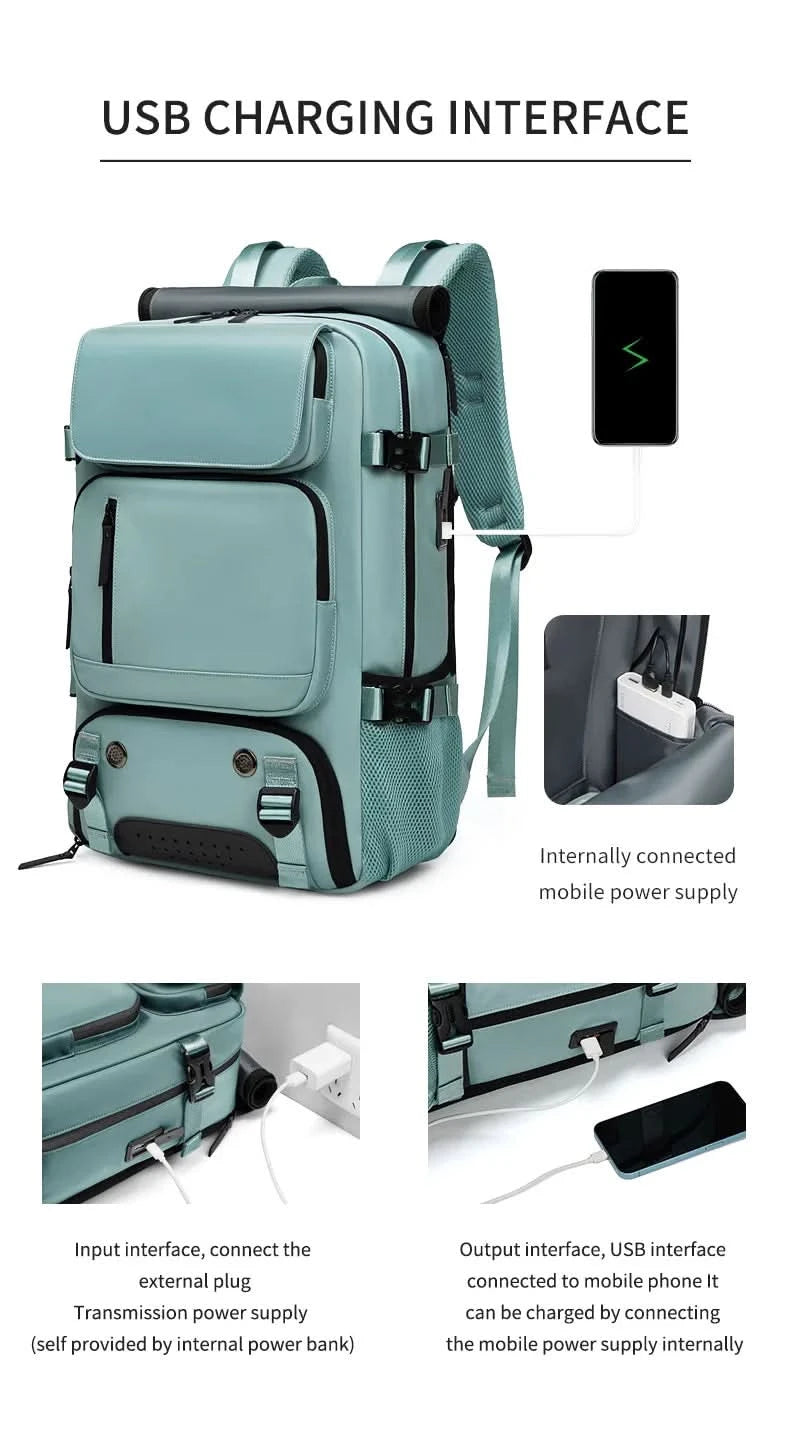 TRAVELMAX Pack - Large waterproof travel backpack with USB port 4