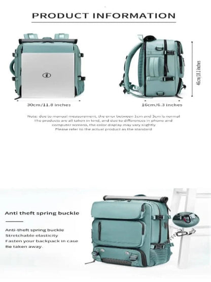 TRAVELMAX Pack - Large waterproof travel backpack with USB port 5