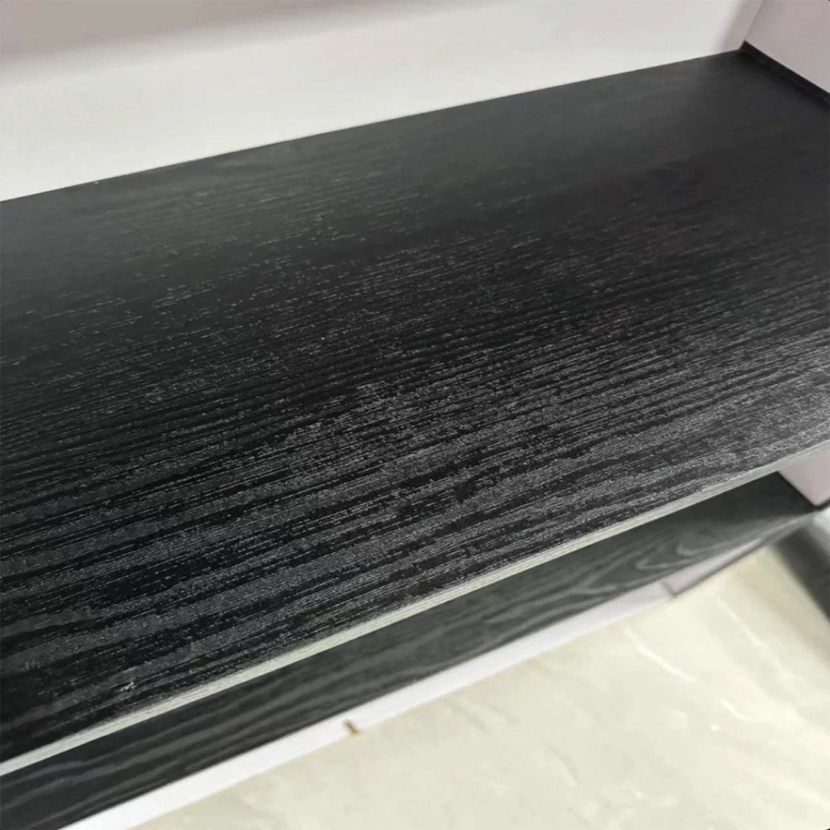 URBANDESIGN – Black peel-and-stick wallpaper in wood look for modern interior upgrades 6