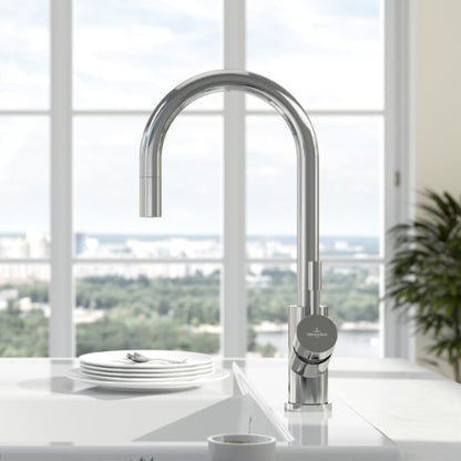 Villeroy & Boch - Umbrella Flex - Keukenkraan - Gepolijst roestvrij staal - 389mm uitloophoogte